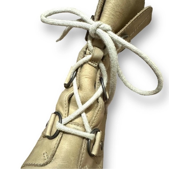 SOREL Joan of Arctic Wedge II Ankle Boots in Ash Brown Leather Sz. 8 - Picture 7 of 12